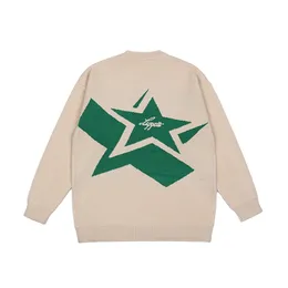 Japonês Retro Retro Alfabet Stars Crew Sweater Men and Women Pullover High Street Sweathers de outono casual e casual solto 220811