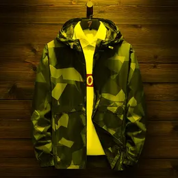 Jackets masculinos Casual Spring Autumn Camouflage Jacket Men Korean Style Moda Moda Moda Windbreaker Macho Clothing 5xlmen's