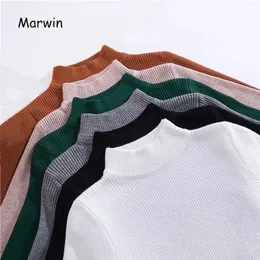 Marwin coming Autumn Winter Top Pull Femme Turtleneck Pullovers Sweaters Long Sleeve Slim Oversize Korean Women's Sweater 220811