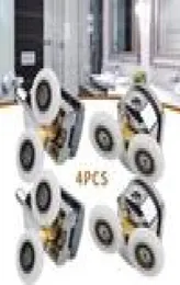 أجهزة الباب الأخرى 4pcs العجلات عجلات الزجاج المزدوج 23mm25mm بكرات بكرات أعلى قطر البكرة المنزلق قطرها.