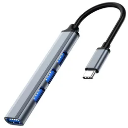 USB C HUB USB 3.0 Hub Tip C 4 Port Multi Splitter Adaptörü OTG MacBook Pro 13 15 Air Mi Pro Huawei Bilgisayar Aksesuarları