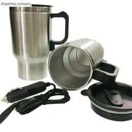 New 12V Car Heating Cup Electric Kettle Cars Thermal Heater Cups Boiling Water Bottle Car Coffee Cup Auto Adapter 450 ML