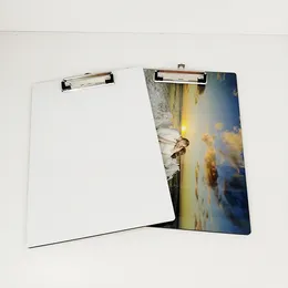 A4 A5 sublimation clipboard hardboard data splint document storage splint student writing pad cardboard 3mm 5mm with Flat Clip Filing Supplies