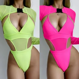 Women's Jumpsuits & Rompers Sexy two piece mesh bikini