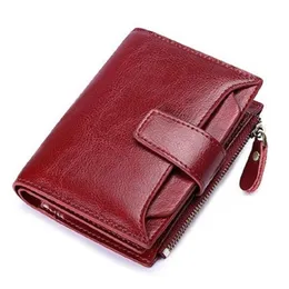 Wallets Split Leather Small Wallet Women Short Zipper Ladies Coin Purse Card Holder Femme Mini Women's WalletWallets WalletsWallets