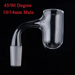 Bangers de quartzo totalmente soldados sem costura com borda chanfrada inferior redonda Unhas graduadas dos EUA 10mm 14mm Dab Rigs Bongs Acessórios para fumar Ferramentas para tabaco