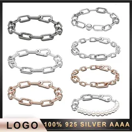 Bangle Designer 2022 S925 Sterling Silver Winter Style Me Series Bracelet Round Interlocking Chain Women Original Fashion Jewelry Gift
