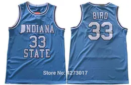 Mens State Sycamores College 33 Larry Bird Jersey 7 Basketball Springs Valley High School 1992 Dream Team Blue Vest Shirt