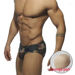 Sexy Low Waist Bademode Herren Badehose Gay Swisuit Badehose zum Baden Tarndruck