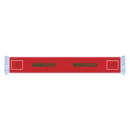 Marokko vlag fabriek leveren goede prijs polyester satijnen sjaal land natie voetbalspellen fans sjaal kan ook worden aangepast