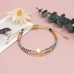 Designer de pulseira Go2boho Cross Bracelet Fios de miçangas pequenas para mulheres coloridas miyuki delica misódio