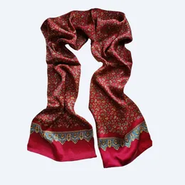 Мужской 100% шелковый шарф шарф с двойным двойным слоем шейки карават серого синего красного цвета