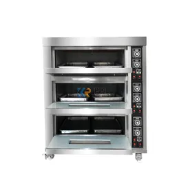 Electric Ovens Commercial 3 Decks 6 Trays Baking Oven Bread Pizza Cake Bakery Machines Kitchen Equipment With SteamElectric