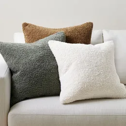 Lumbal kuddeöverdrag för soffa hemdekorativ kuddefodral 30x50 Plush Super Soft Pillow Cover Solid Color Throw Pillows 220816