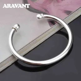 Bracelet Bangle Designer 925 Silver 5mm Double Bead Open Cuff Bracelets&bangles for Women Anniversary Jewelry