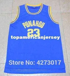 Barack Obama 23 Punahou High Embroidery Stitched Movie Basketball Jersey Commemorative Edition Size S-XXXL Ncaa