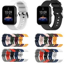 Sports Silicone Wristband Straps For amazfit bip 3/GTS 3/2e/2mini/2/pop BIP U/lite/1S/GTR 42MM/GTS Wrist Strap Bracelet Watchband