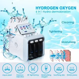 Syre ansikts H2-O2 Hydro Dermabrasion Water Jet RF Biolyftande spa ansikts ance pore renare mikrodermabrasion maskin hudvård verktyg