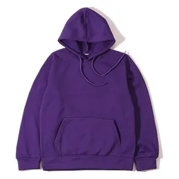 Erkek Kadın Hoodies Sweatshirts Moda düz renkli mor kapüşonlu hip hop kapüşonlu erkek marka kapşonlu sokak giysimi 220817