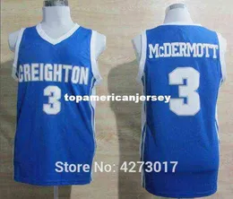 Mens #3 Doug McDermott Creighton Bluejays College Basketball Jersey Embrovery Sitched S-XXL NCAA