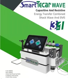 ED treatment Smart TECAR WAVE health Gadgets EMS ShockWave 3 in 1 machine 448KHZ RET CET pain relief Physiotherapy Diathermy massager Equipment