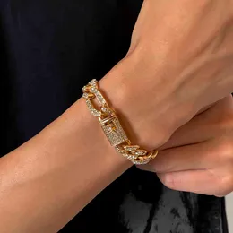 Bransoletka Projektant bransoletki Ingemark luksusowy moda mrożona w bransoletce krążkową dla kobiet mężczyzn Hiphop kubańskie link Banles Proste srebrne prezenty biżuterii