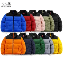 Winter Padded Parkas Men Fashion Brand Patchwork Stand Collar Coats women Casual Solid Color Loose Warm Down Puffer Jacket 11