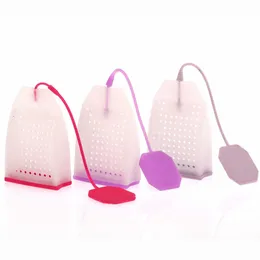 Food-grade Infuser Silicone Tea Tools Reusable Loose Leaf Tea Bags Strainer 6 ColorsJK56