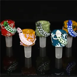 Ny design American Color Glass Bowl 14mm 18mm Hookah Glass Rökningstillbehör för tobak Bong Water Pipe