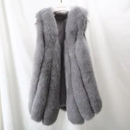 Casaco de luxo de peles feminino de luxo real 2022 colete de inverno jaqueta feminina de roupas naturais de moda quente de moda de moda de luxo feminina