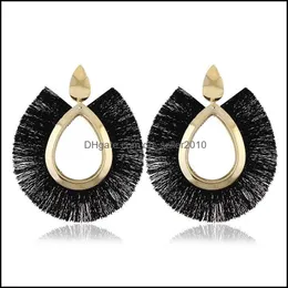 Stud Exaggerated Metal Earring Wind Silk Tassel Earrings Drop Delivery 2021 Jewelry Dhseller2010 Dhrsu