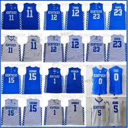 Kentucky Wildcats Devin 1 Booker Jerseys College John 11 Wall Davis Karl Anthony 12 Towns Demarcus 15 Cousins Primos Malik Monk De'Aaron Fox