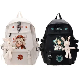 Genshin Impact Anime Cosplay Students School Bag Backpack Klee Cartoon Bookbag Laptop Travel Rucks Safe Outdoor Boys Girls Gifts 220819
