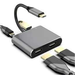 محول USB C HUB 4K 60Hz إلى محطة توسيع شاشة متمامية إلى HDMI نوع CONCING CONCING لجهاز الكمبيوتر المحمول MACBOOK.