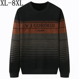 Men's Sweaters 7XL 6XL 2022 Fall Winter Loose Oversized Sweater Men Pullover Thick Warm Mens Jumpers Casual Pull Homme HiverMen's