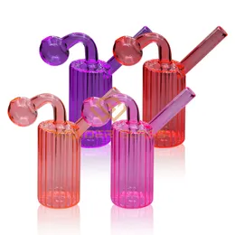 A7-SP hot selling oil burner pipes 4.8 inches glass concise style rainbow water pipes portable made in China