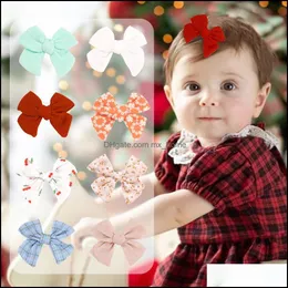 Hair Accessories Europe Baby Girlf Kolorf Sweet Bowknots Clip Kids Bowknot Barrette Barrettes Dzieci Spinka do włosów Accesso Mxhome Dhgem