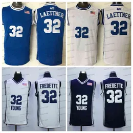 NCAA Brigham Young Cougars #32 Jimmer Fredette Blue 32 Christian Laettner Blue White Basketball Jersey Stitched