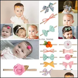 Haarschmuck Colorf Girl Infant Baby Bow Stirnband Bowknot Netter Kopfwickel Twisted Knot Blumenband Stirnbänder Bandanas Hairb Mxhome Dhyex