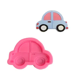 Auto Silikonform Cartoon Rennwagen handgemachte Schokoladenform Fondant Kuchen Backen Dekoration weiche Keramik Ton Werkzeug 1222882