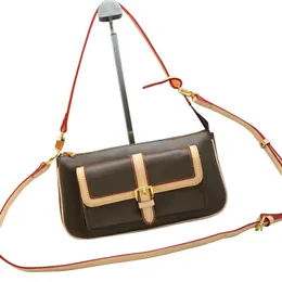 M46161 H￶gkvalitativa kvinnor handv￤skor axelv￤skor l￤der lyxiga designers klassiska stil mode damer crossbody v￤ska