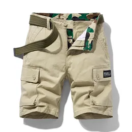 Pantaloncini da uomo Uomo 2022 Summer Cotton Cargo Fashion Tasche multiple Pantaloni corti militari larghi Outdoor Casual MenMen's