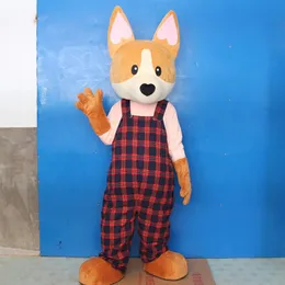 Fuchs-Hund-Maskottchen-Kostüm, Stofftier, gelber Plüsch-Hundefellanzug, Requisiten, Aktivitätsoutfit, Uniexs Walking Cartoon