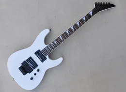 Weiße 6-saitige E-Gitarre mit Humbucker-Tonabnehmern, Floyd-Rose-Palisander-Griffbrett