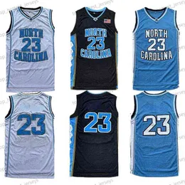 North Carolina Tar Heels Blue Jersey Men UNC College كرة السلة بالقميص أسود أبيض لكرة السلة NCAA College