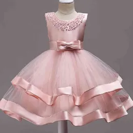 Baby Kids Infant Girl Flower Princess Party Tutu sukienka Dzieci Druhna Druhna maluch koronkowa sukienka świąteczna Vestidos Ubrania Y220819