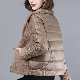 재킷 겨울 재킷 코트 한국 스타일의 여성 미학적 호흡기 긴 옷 여성 의류 코트 다운 파카 여자의 후드드 220819