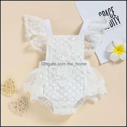 Rompers Summer Infant Babhirgh Baught Cotton Lace KidsBabies Bodysuit幼児登山