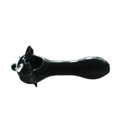 11 cm Clown-förmige Handpfeife aus Glas, schwarze Pfeife, Mini-Schüssel, einzigartiges Rauchzubehör