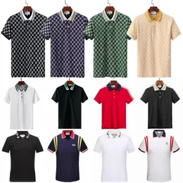 2023 Mens Designer Camisas Ao Ar Livre Para Homem High Street Itália Bordado Garter Cobras Pequenas Abelhas Impressão Marcas Roupas Cottom Roupas Tees